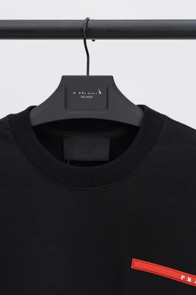 Prada Re-Nylon Logo Sweatshirt Black Hoodie - 5