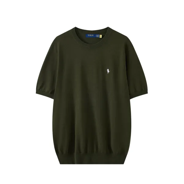 Polo Ralph Lauren Short-Sleeve Knit Sweater Army Green - 1