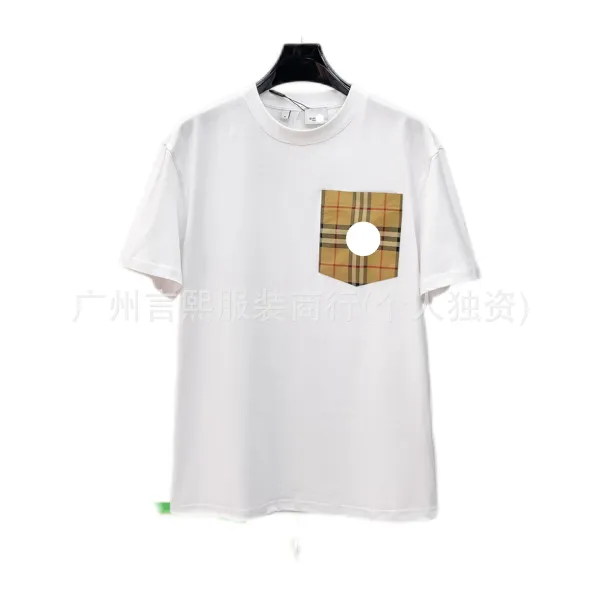 Burberry Check Pocket White T-Shirt - 1