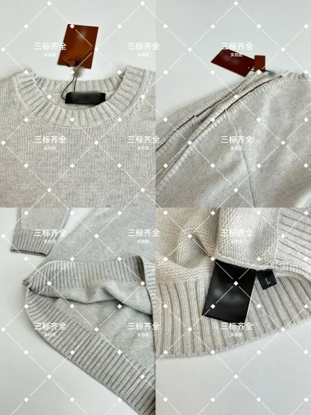 Saint Laurent Crewneck Sweater Light Gray Knit - 3