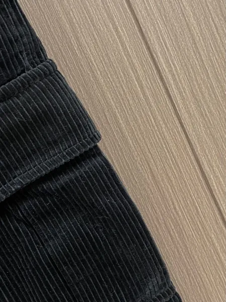 Prada Corduroy Cargo Pants Black - 7