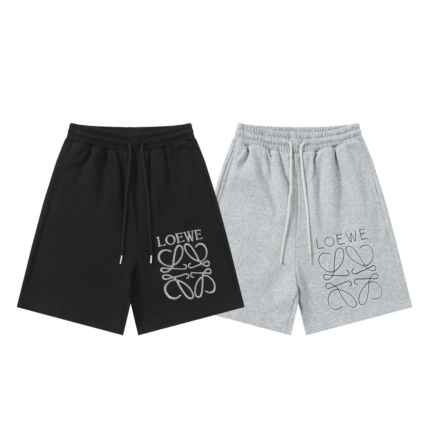 Loewe Anagram Embroidered Sweatshorts Black Shorts - 3