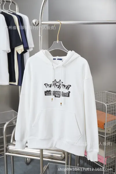 Design Embellished Crown Hoodie White - 1