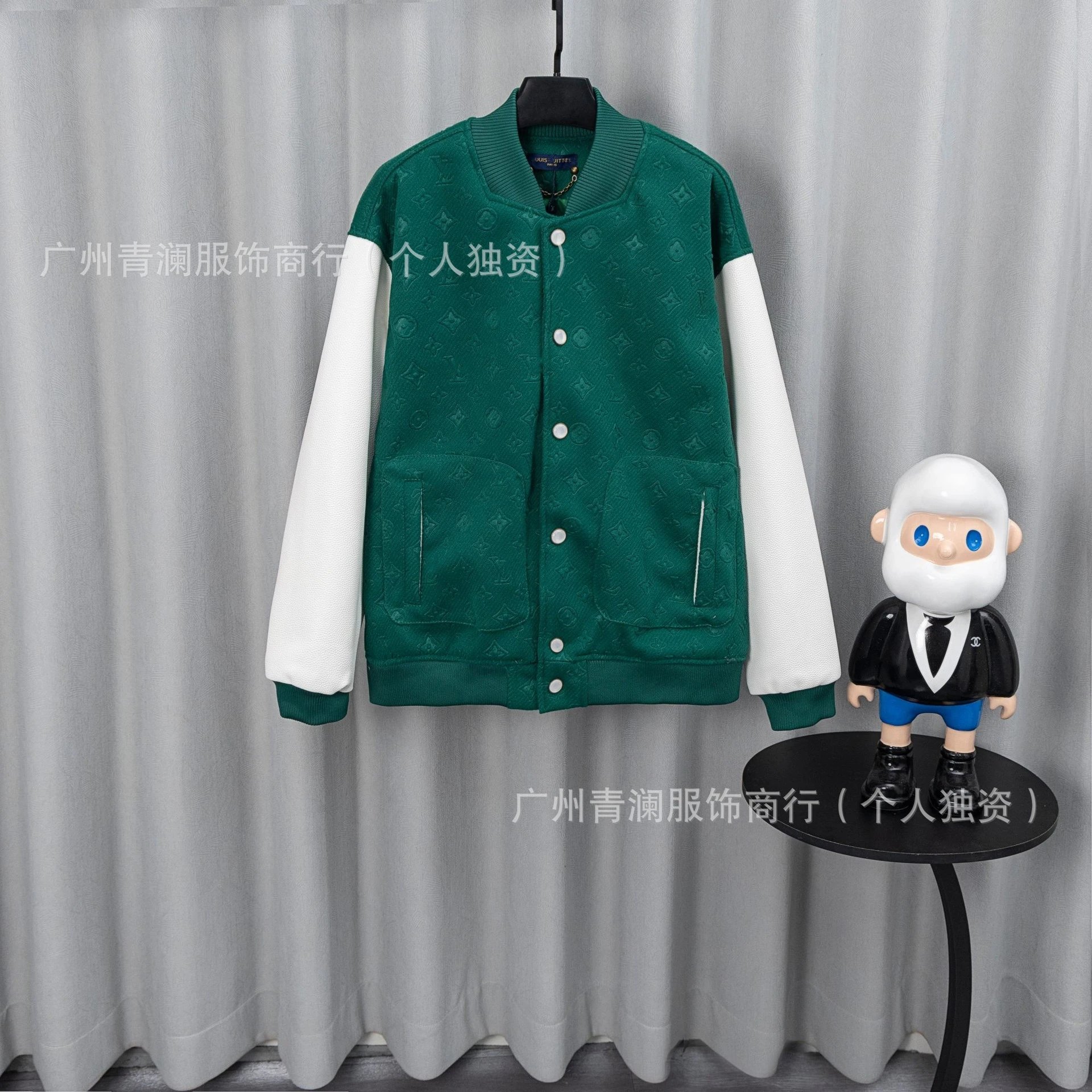 Design Satin Bomber Jacket with Embroidered Graphic Black Outerwear - 7