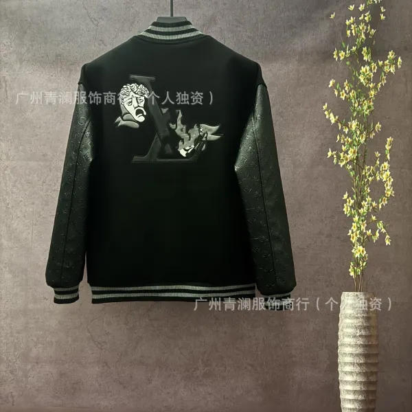 Design Satin Bomber Jacket with Embroidered Graphic Black Outerwear - 30