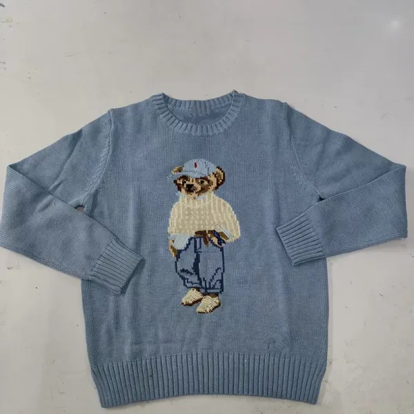 Polo Ralph Lauren Bear Knit Sweater Light Blue - 1