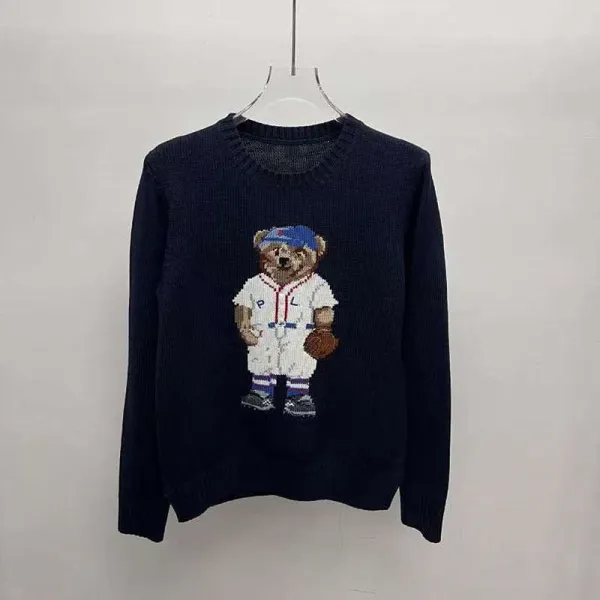 Polo Ralph Lauren Bear Baseball Sweater Navy - 1