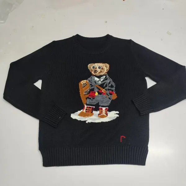 Polo Ralph Lauren Bear Knit Sweater Black - 16