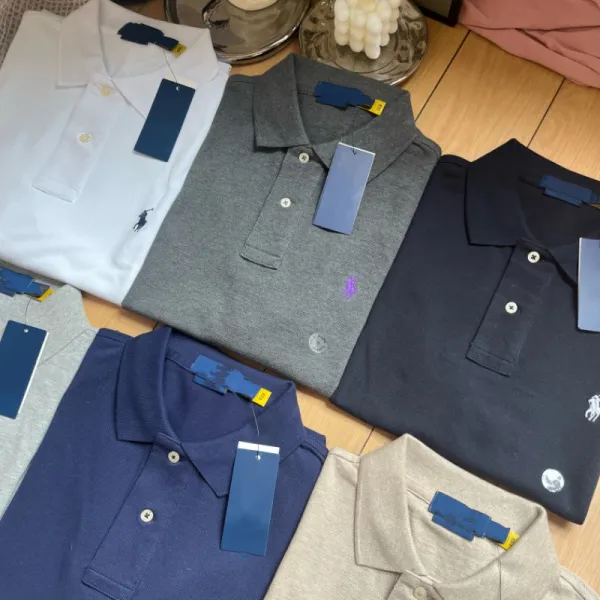 Polo Ralph Lauren Classic Fit Pique Polo Gray Polo Shirt - 8