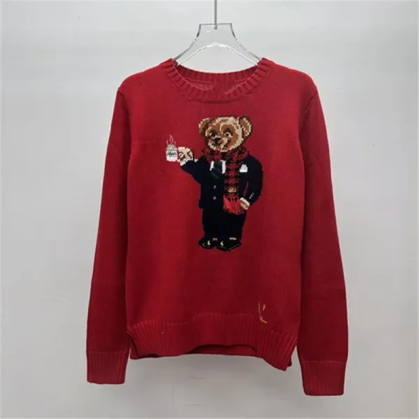 Polo Ralph Lauren Bear Knit Sweater Red - 1