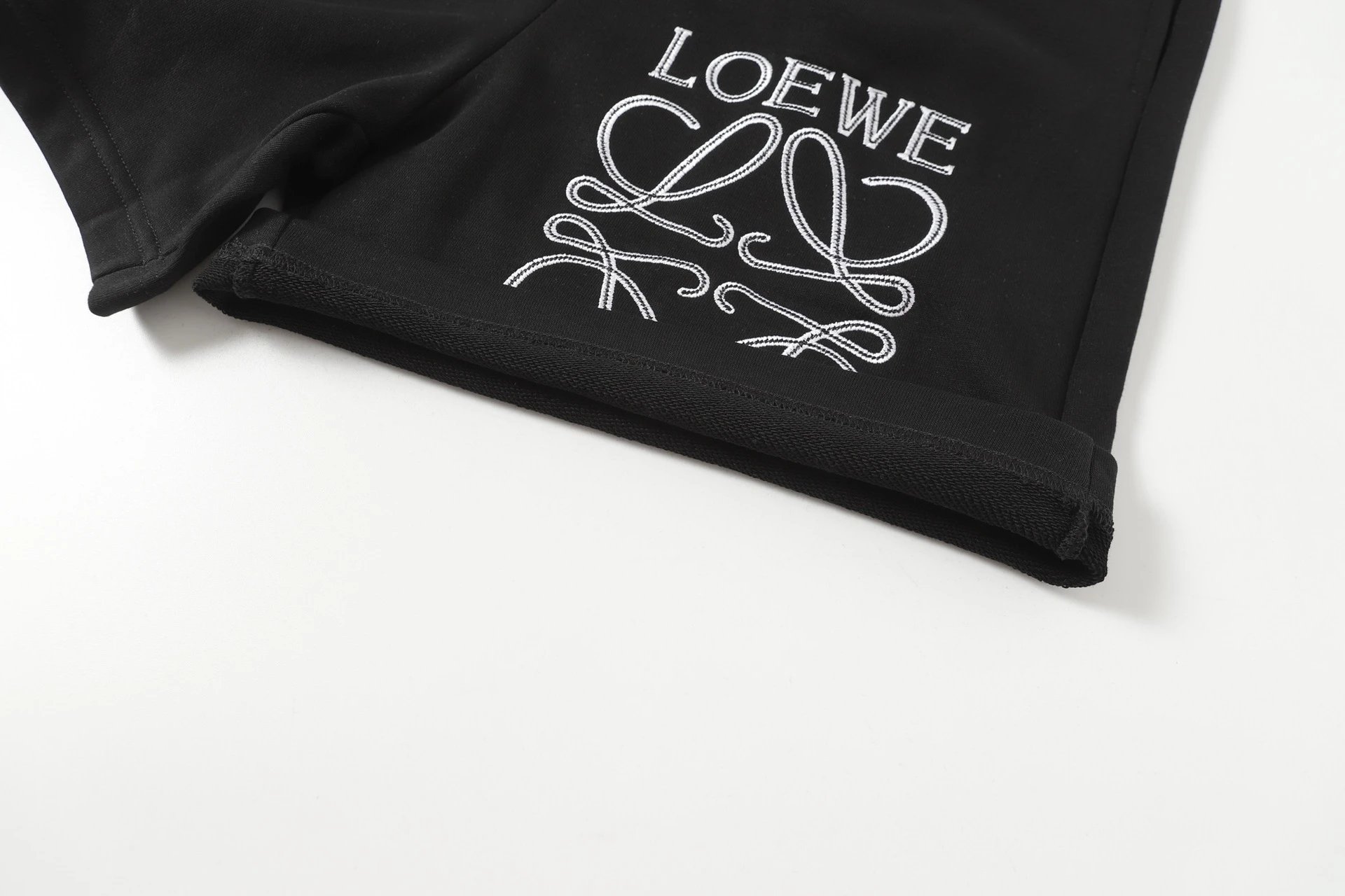 Loewe Anagram Embroidered Sweatshorts Black Shorts - 7