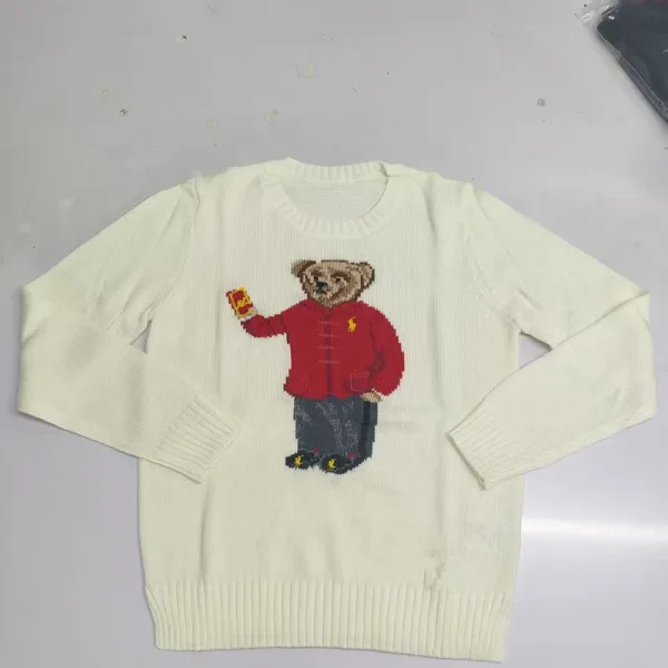 Polo Ralph Lauren Bear Knit Sweater Cream - 1
