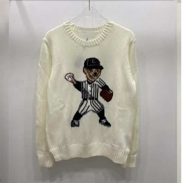 Polo Ralph Lauren Bear Umpire Knit Sweater Ivory - 1