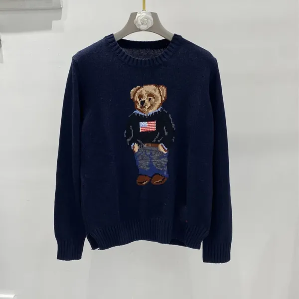 Polo Ralph Lauren Bear Knit Sweater Navy - 1
