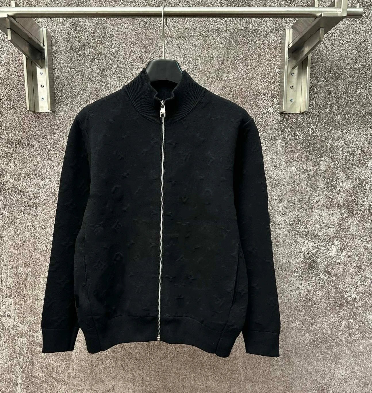 Embossed Turtleneck Knit Cardigan photo 2