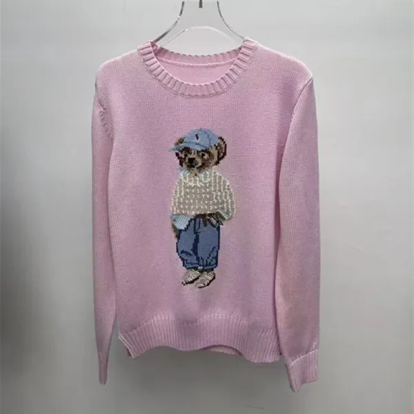 Polo Ralph Lauren Bear Knit Sweater Pink - 1