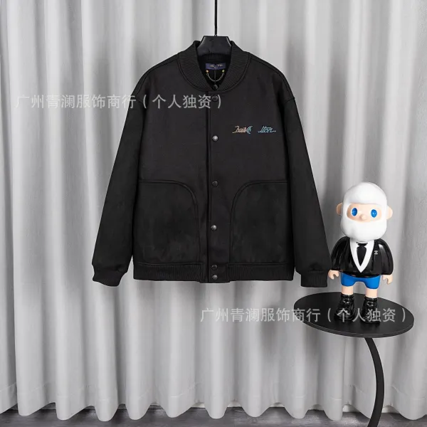 Design Satin Bomber Jacket with Embroidered Graphic Black Outerwear - 17