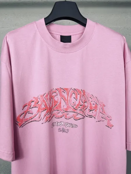 Badfriend Graffiti Logo Pink Oversized T-Shirt - 10