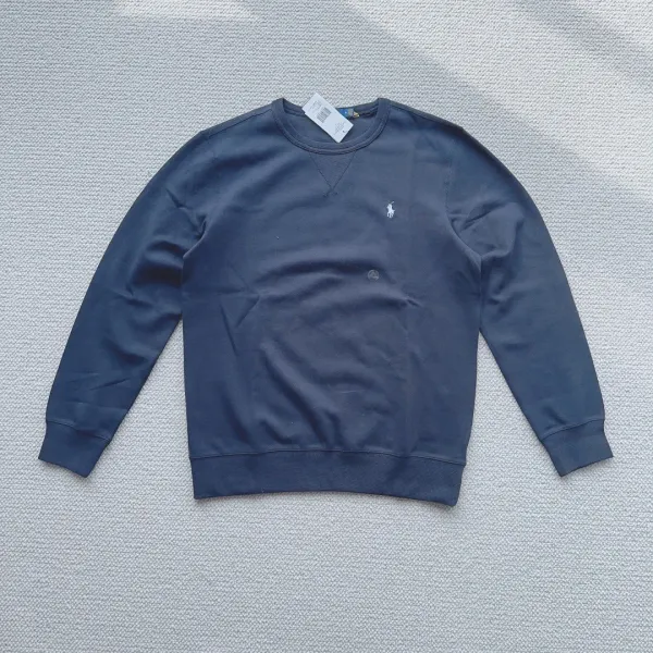 Polo Ralph Lauren Classic Crewneck Sweatshirt Navy Blue Sweater - 1