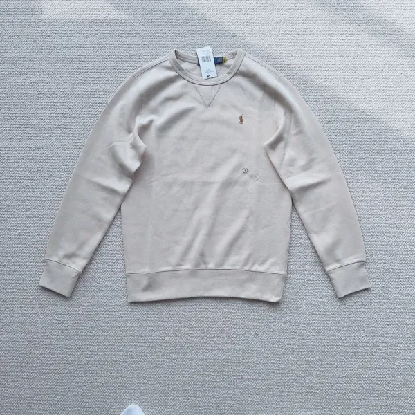 Polo Ralph Lauren Classic Crewneck Sweatshirt Beige Sweater - 1