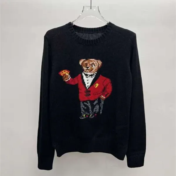 Polo Ralph Lauren Bear Knit Sweater Black - 1