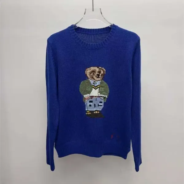 Polo Ralph Lauren Bear Knit Sweater Royal Blue - 1