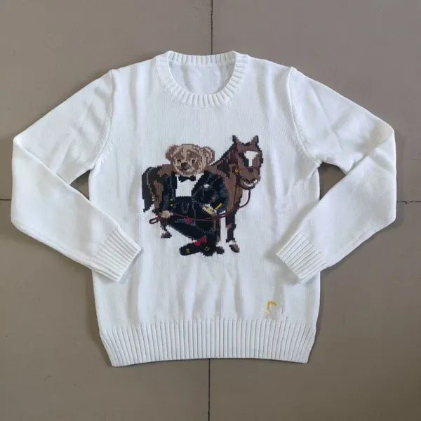 Polo Ralph Lauren Bear Knit Sweater Black - 13