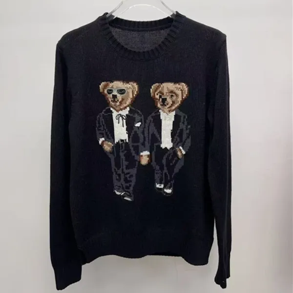 Polo Ralph Lauren Bear Knit Sweater Black - 18