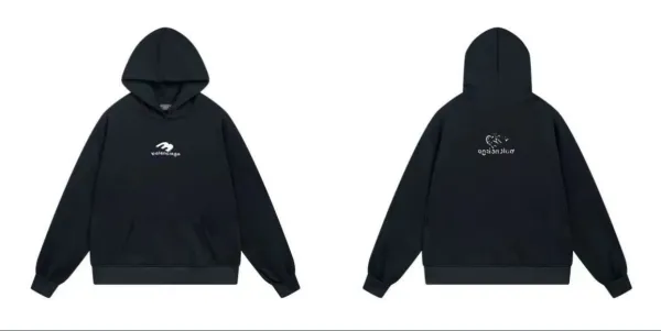 Balenciaga Logo Hoodie Black Hoodie - 1