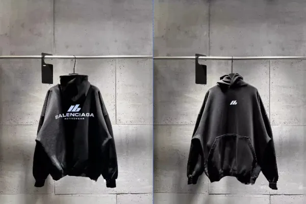 Balenciaga BB Logo Hoodie Black - 1