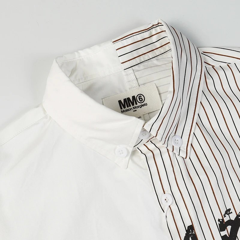 Design Oversized Plaid Shirt with Back Bow Tie in Pastel Multicolor - 23