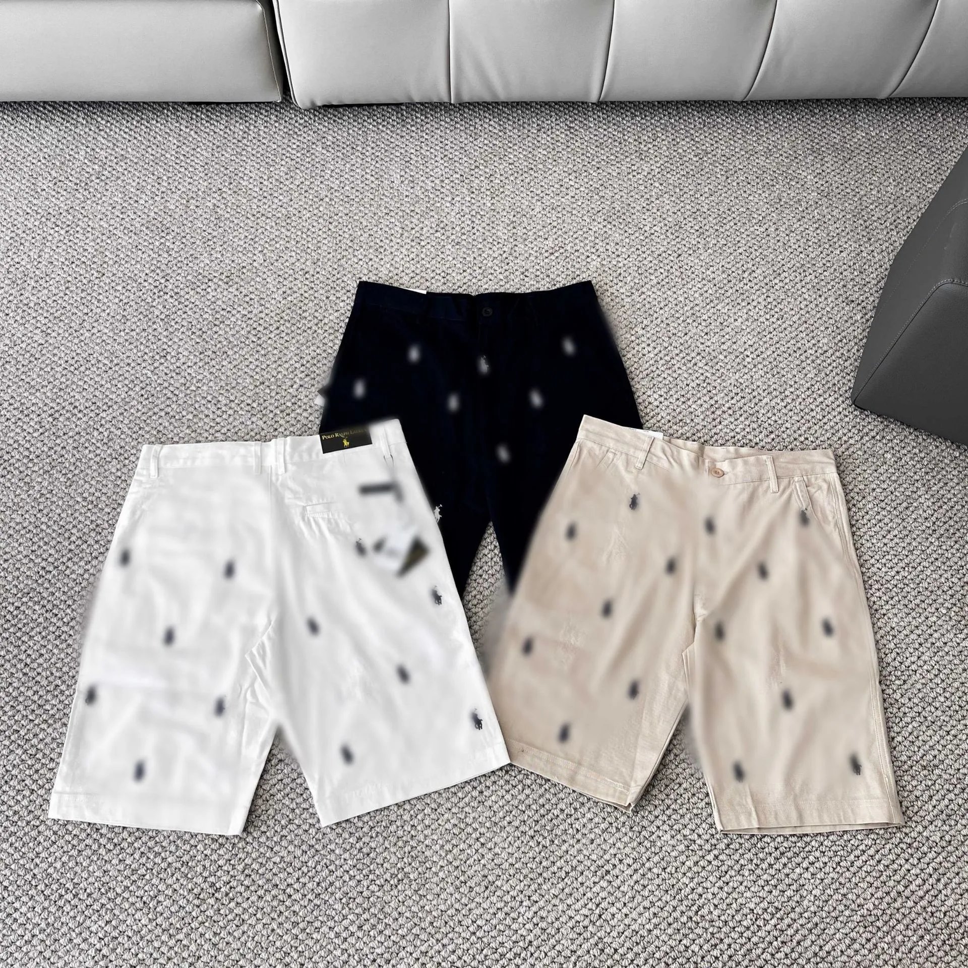 Design Polka Dot Chino Shorts Beige Shorts - 6