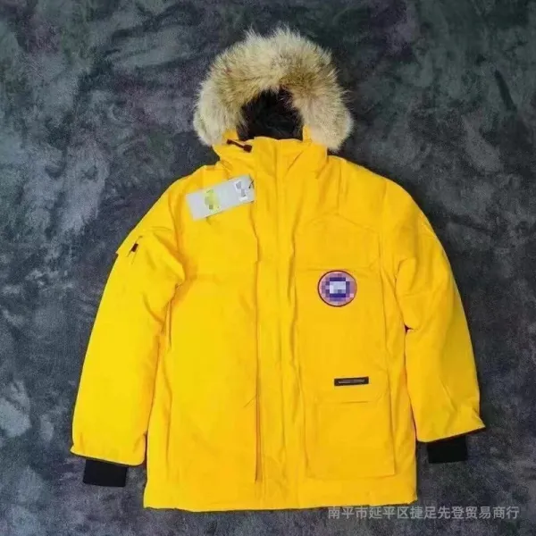 Canada Goose Expedition Parka Yellow Fur-Trimmed Parka - 1