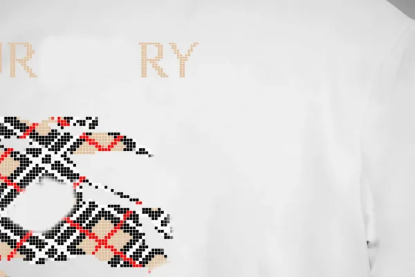 Burberry Pixelated Check Rabbit T-Shirt White - 14