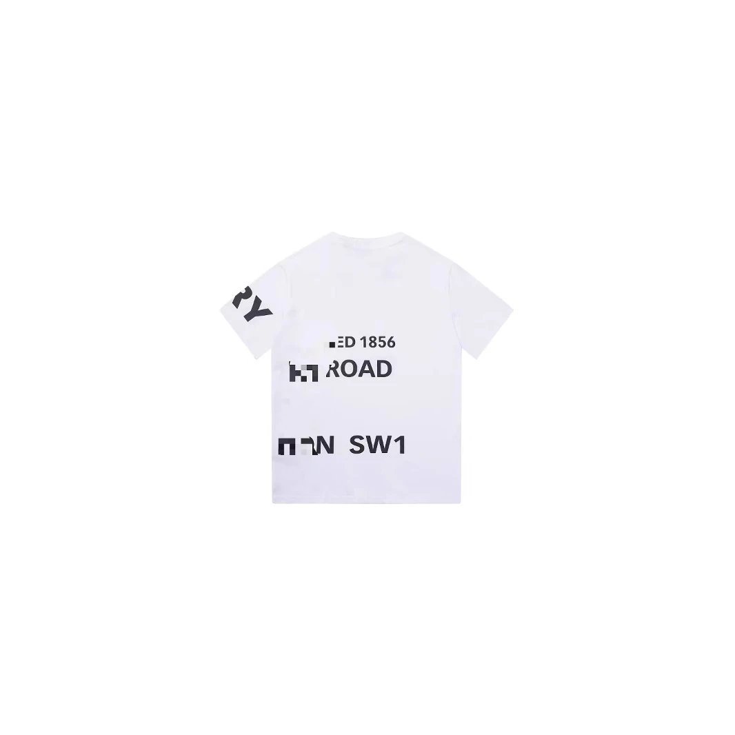 Graphic Print White Black Short Sleeve T-Shirt