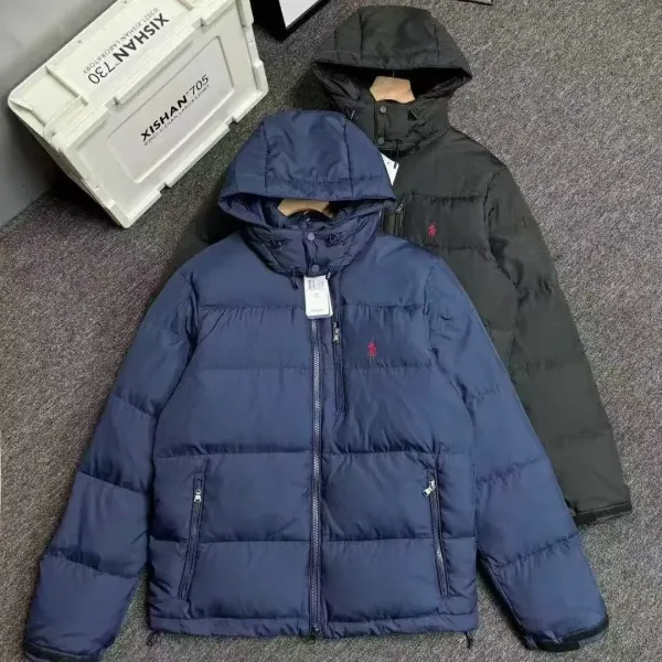 Polo Ralph Lauren Puffer Jacket Navy Blue Down Jacket - 13