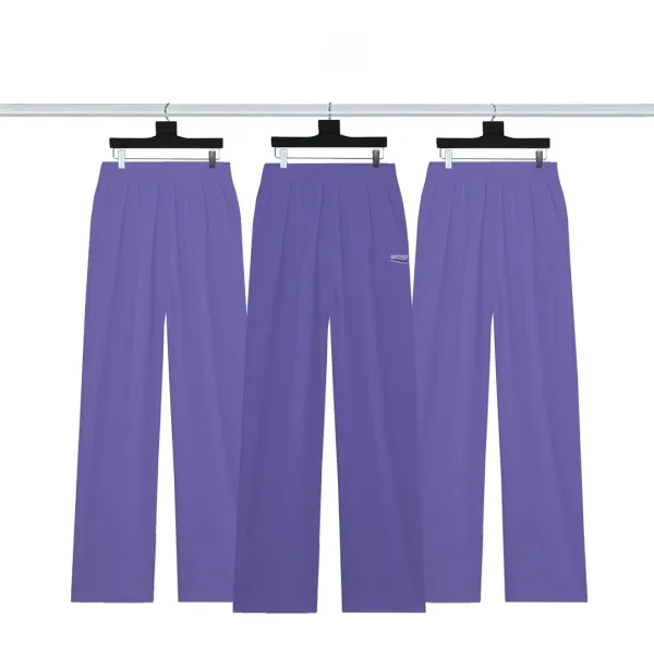 Design Wide-Leg Pleated Pants Black - 5