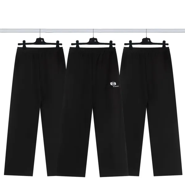 Design CIAGA Logo Embroidered Black Sweatpants - 1