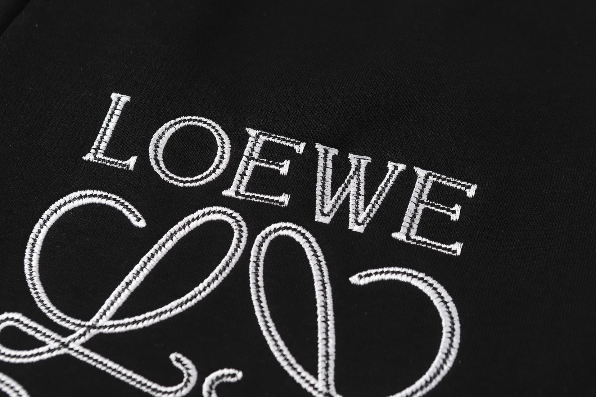 Loewe Anagram Embroidered Sweatshorts Black Shorts - 14