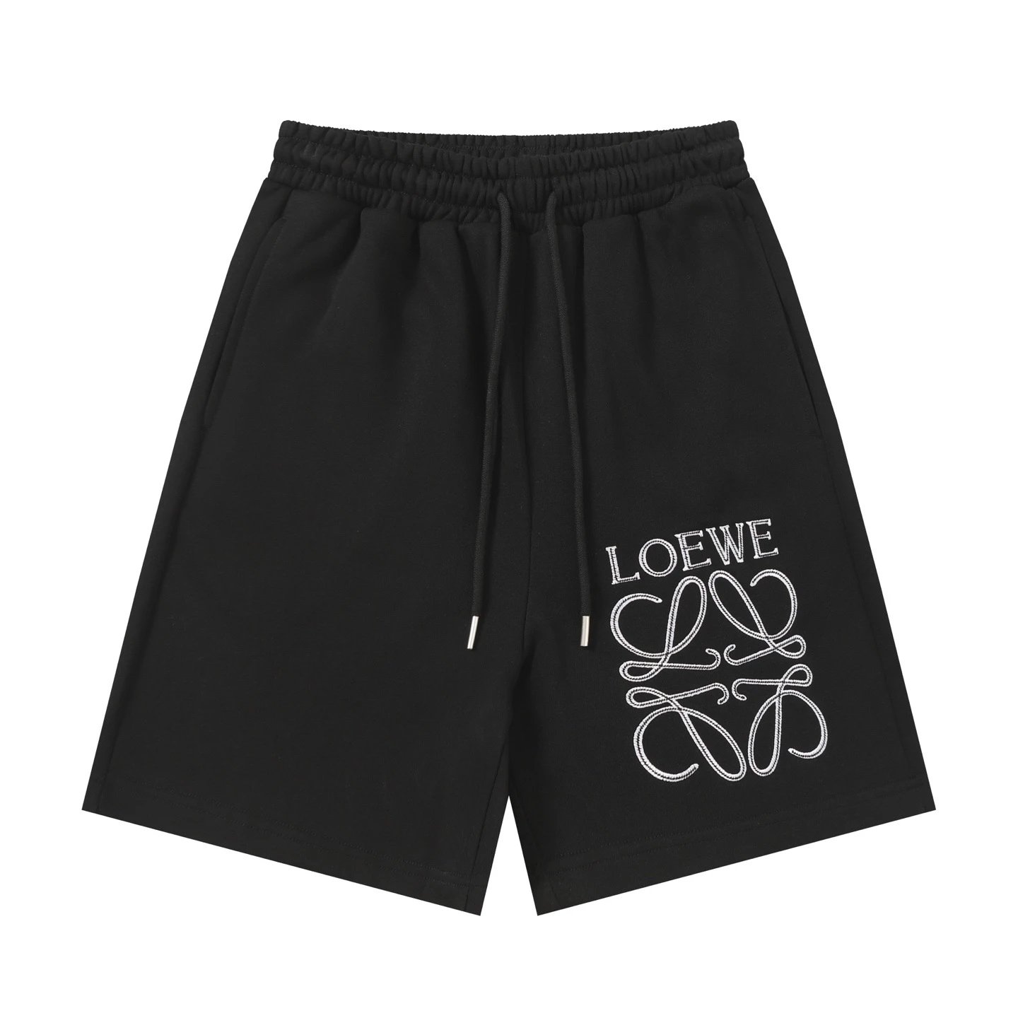 Loewe Anagram Embroidered Sweatshorts Black Shorts - 4