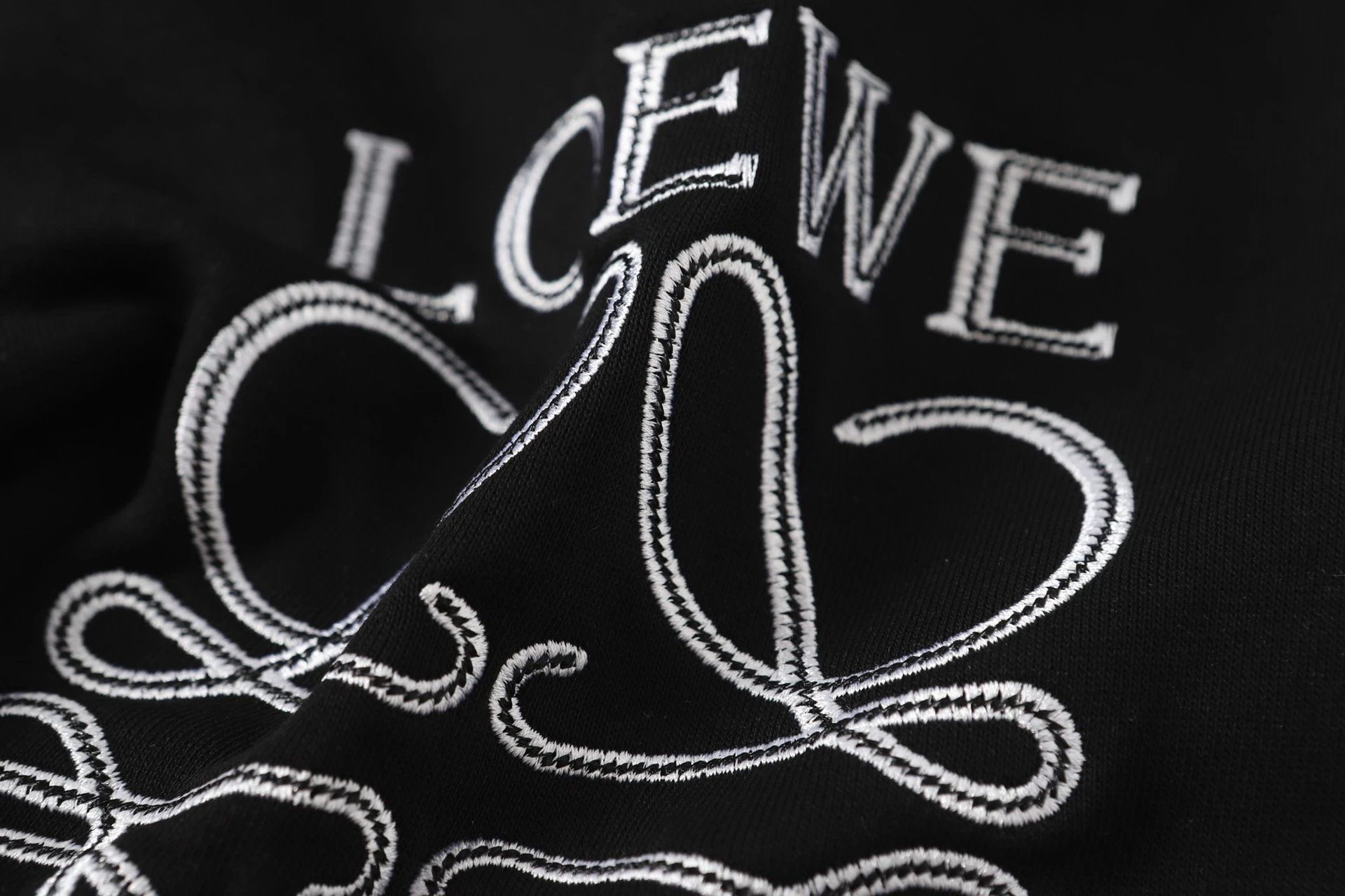 Loewe Anagram Embroidered Sweatshorts Black Shorts - 13