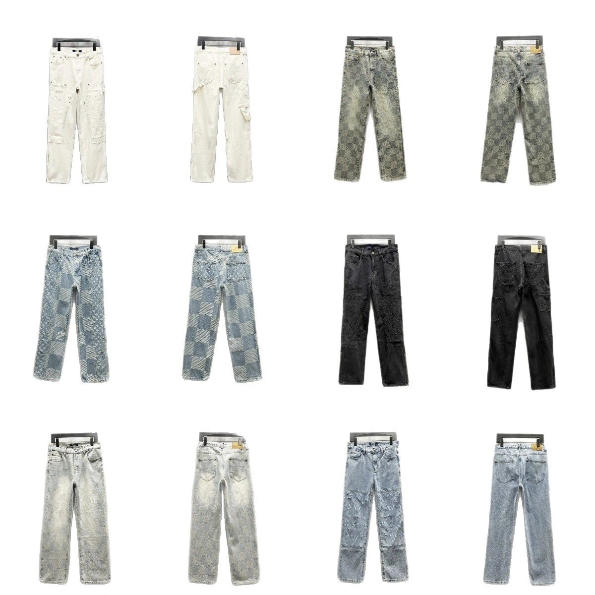 Louis Vuitton Monogram Denim Jeans Multicolor Patterned Streetwear