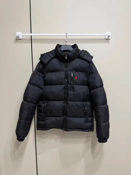 Polo Ralph Lauren Puffer Jacket Navy Blue Down Jacket - 10