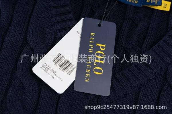 Polo Ralph Lauren Cable Knit V-Neck Vest Pink Vest Top - 13