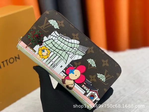 Louis Vuitton Monogram x Takashi Murakami Zip Around Wallet Multicolor Long Wallet - 1