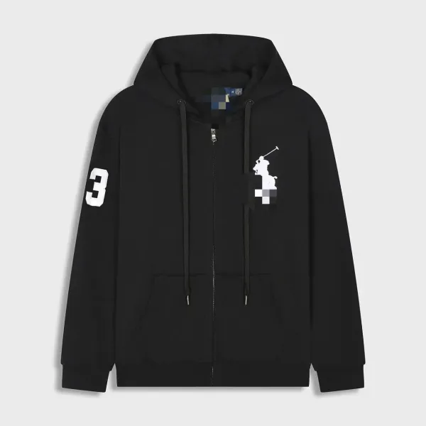 Polo Ralph Lauren Big Pony Zip-Up Hoodie Black - 1