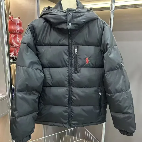 Polo Ralph Lauren Puffer Jacket Navy Blue Down Jacket - 14