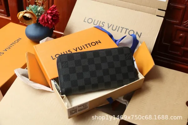 Louis Vuitton Damier Graphite Long Wallet Black - 1