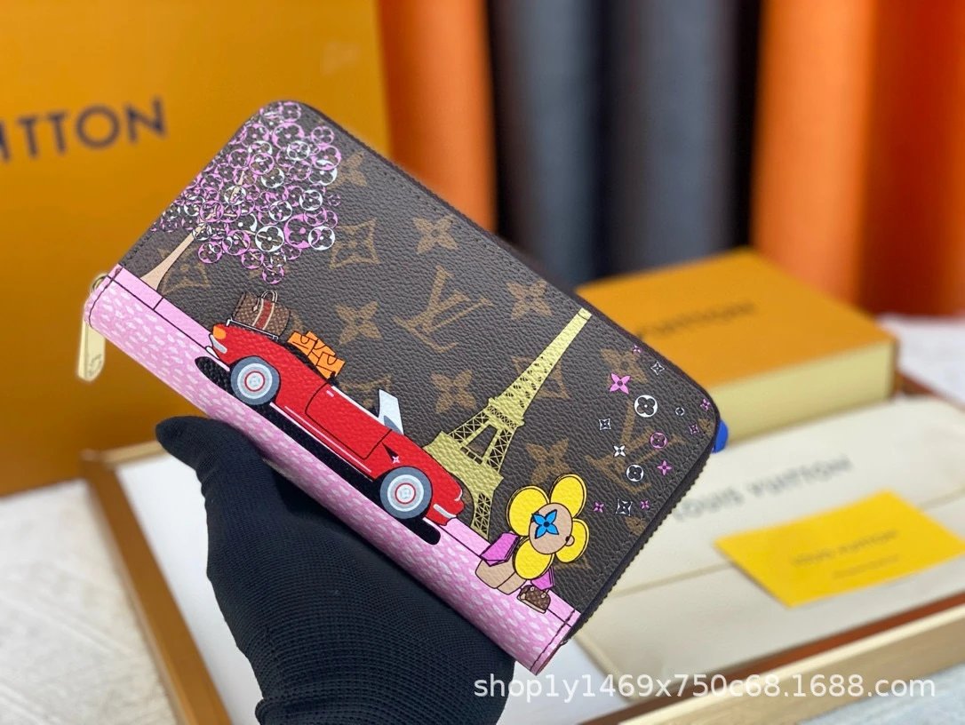 Louis Vuitton Monogram x Takashi Murakami Zip Around Wallet Multicolor Long Wallet