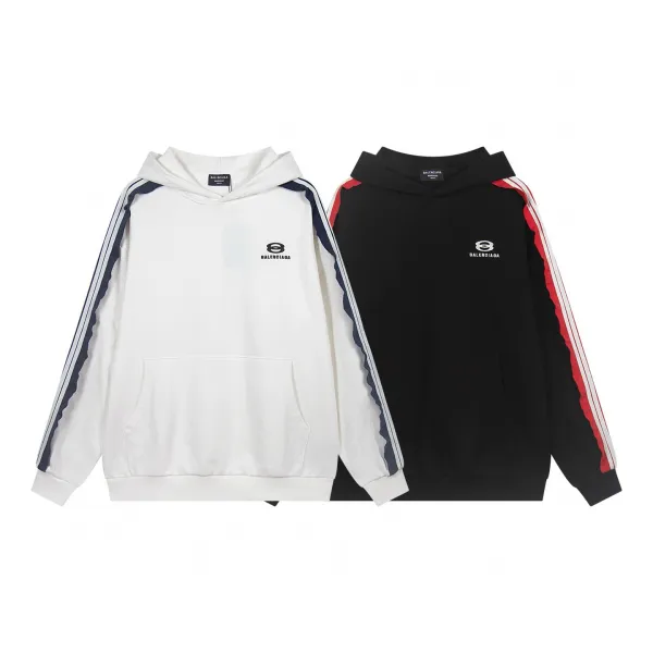 Balenciaga Track Pants Black Red White Sweatpants - 4